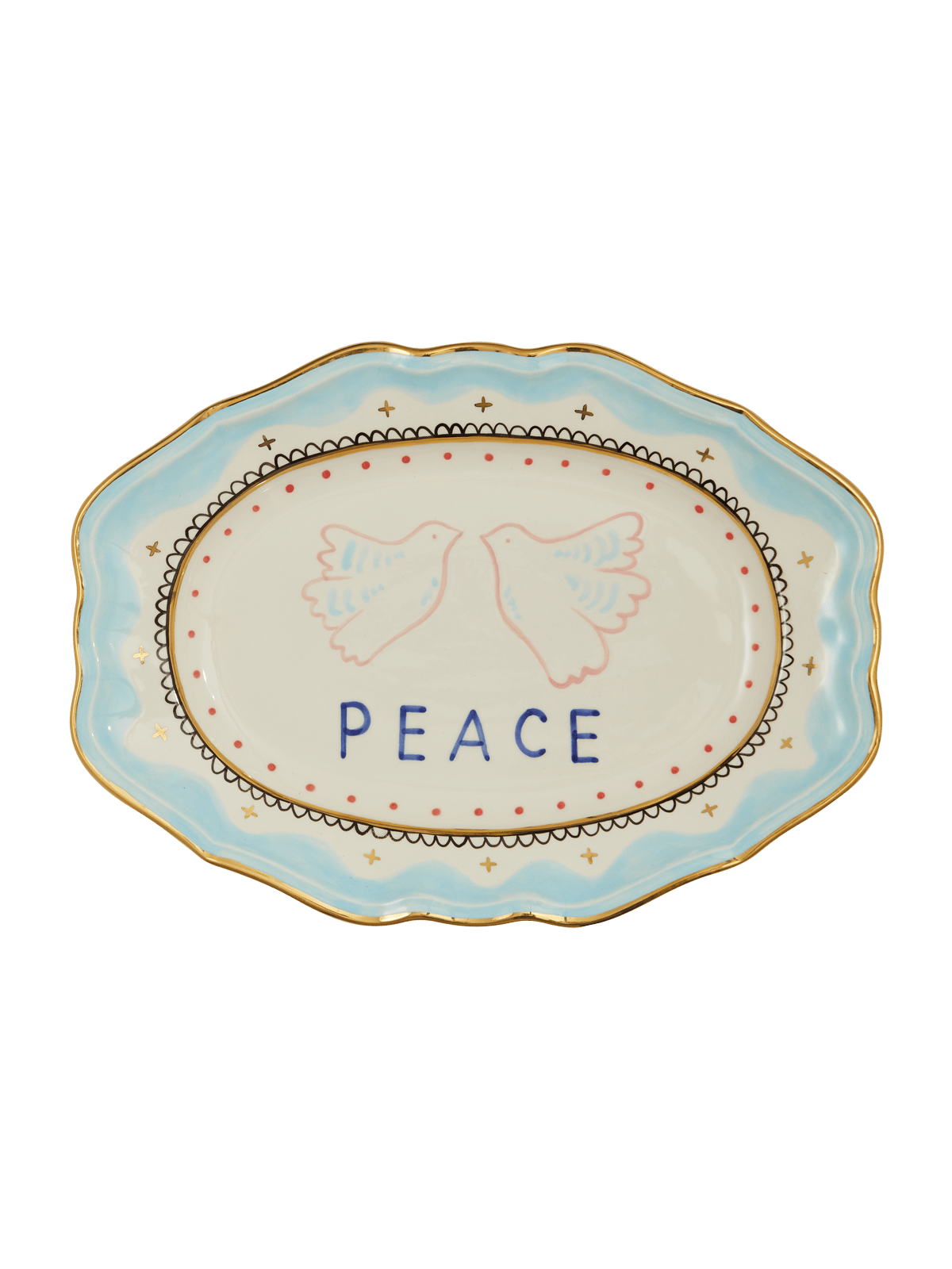 Peace oválný talíř