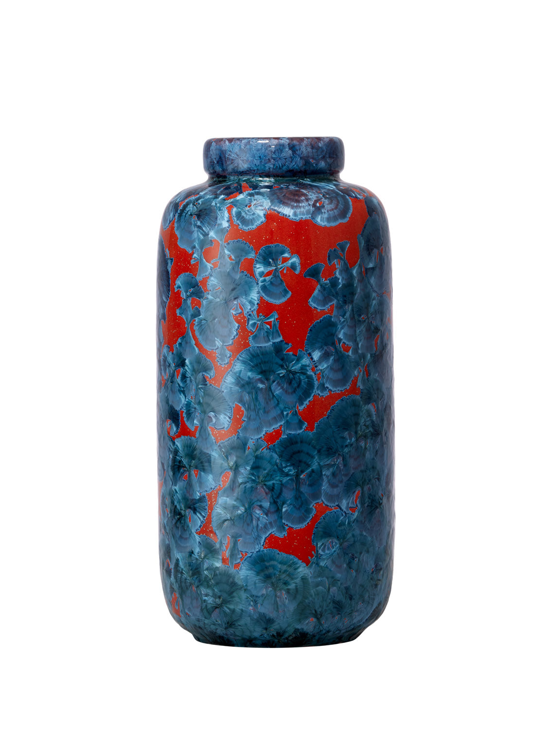 Crystalline III vase blue and red