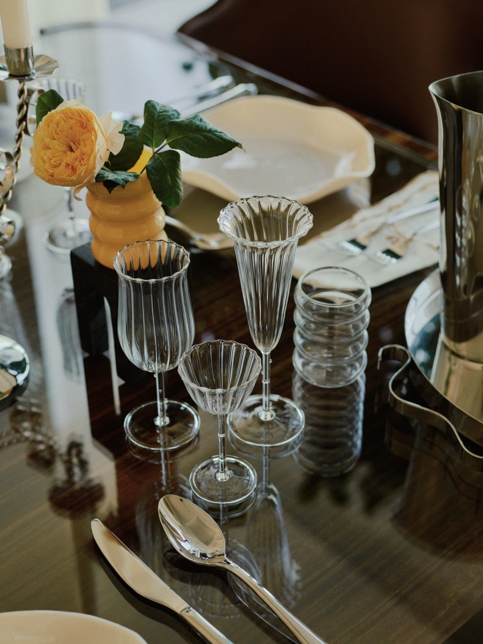 Tulip wine glasses (set 4 pcs)