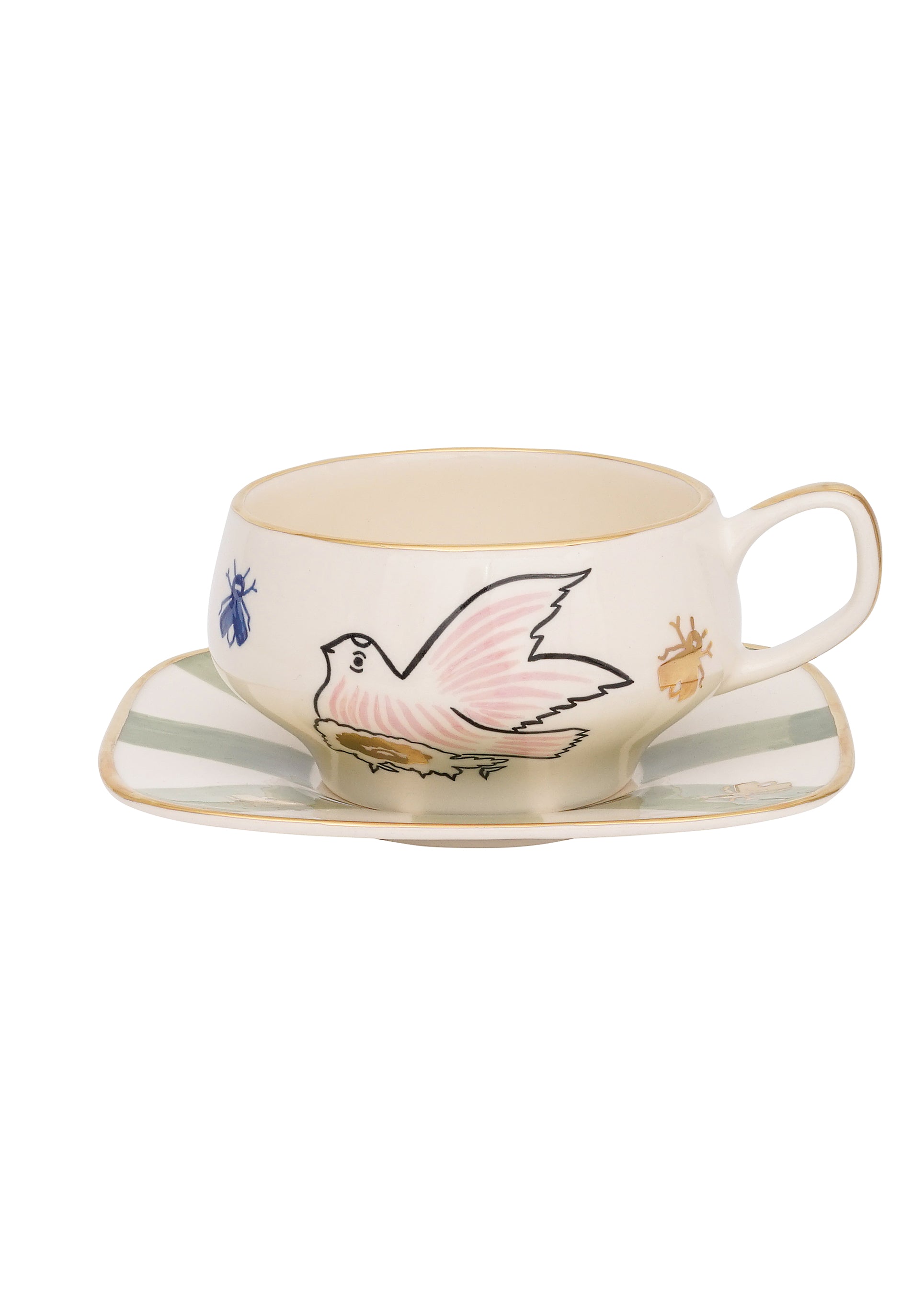 Birdsong tea cup with saucer set