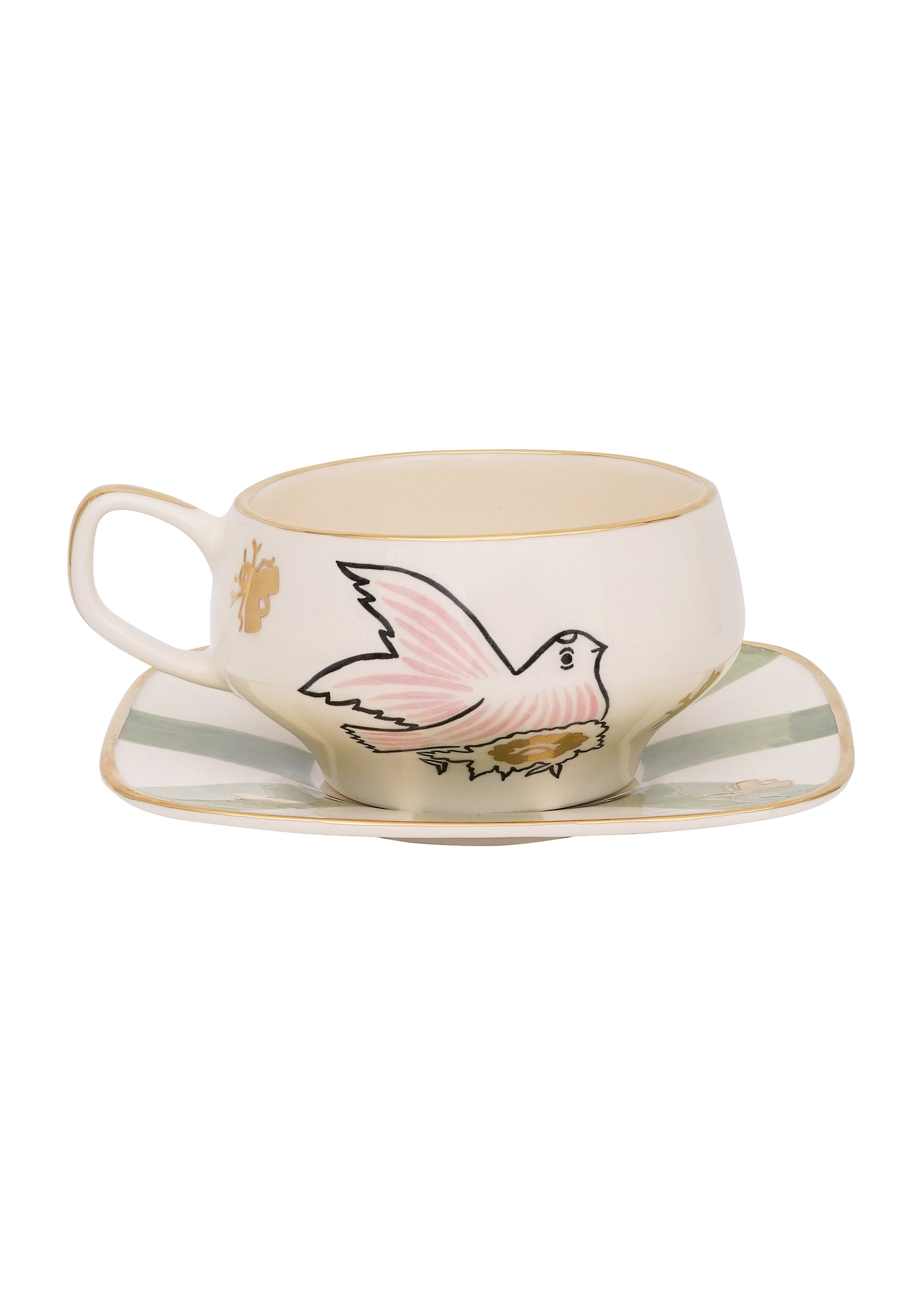 Birdsong tea cup with saucer set