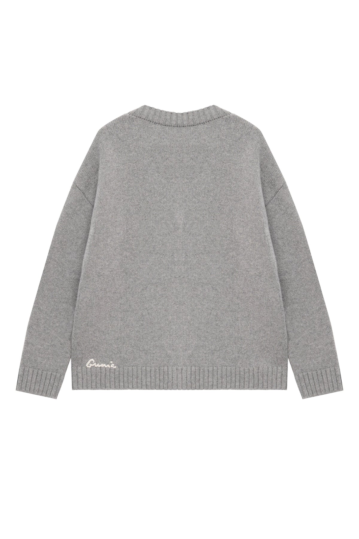 Lace-trimmed Cardigan - Grey