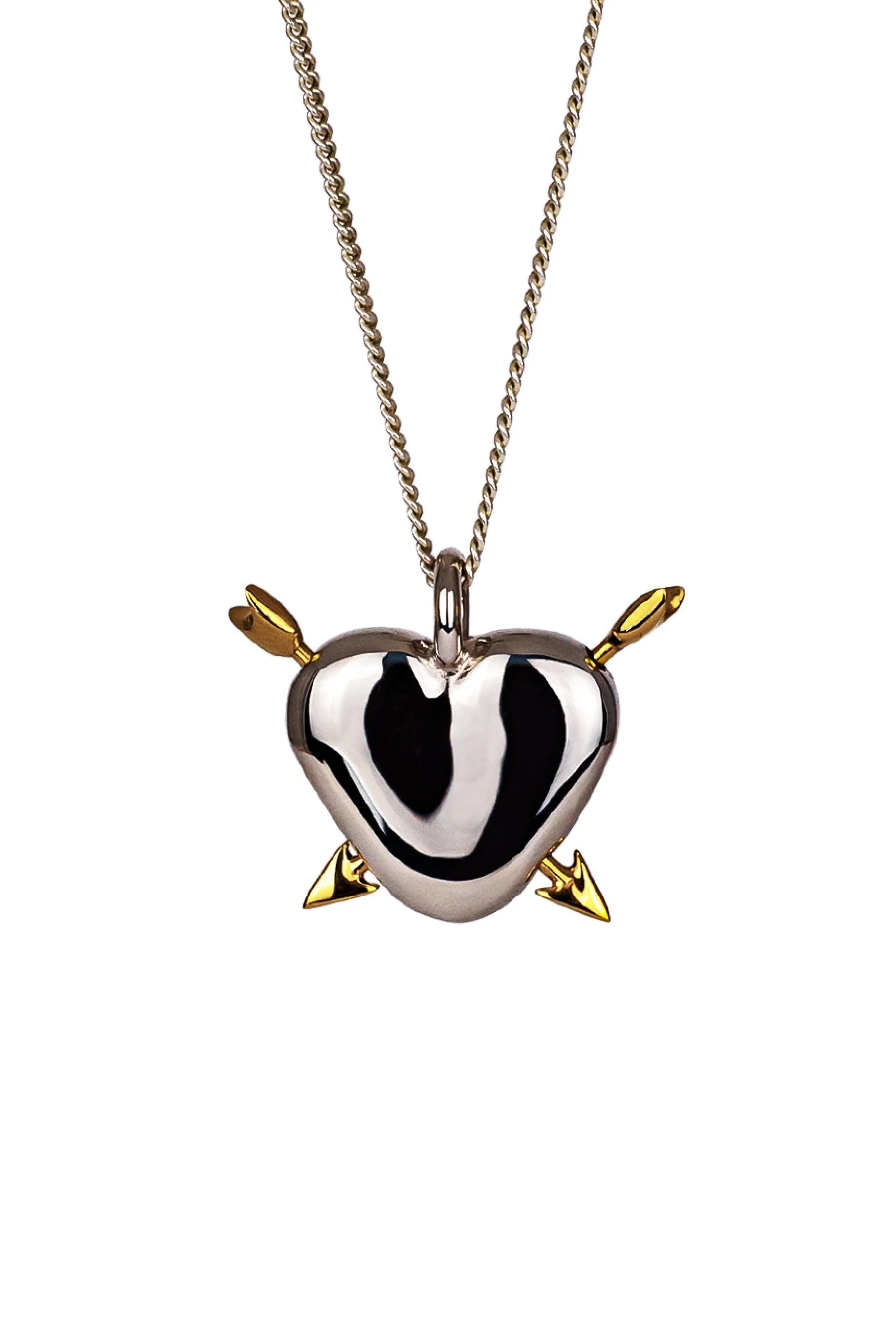 Přívěsek Heart se šípy ze stříbra