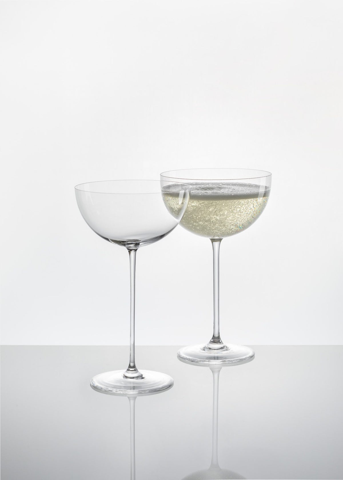 Bubbles champagne coupe glasses (set of 2)