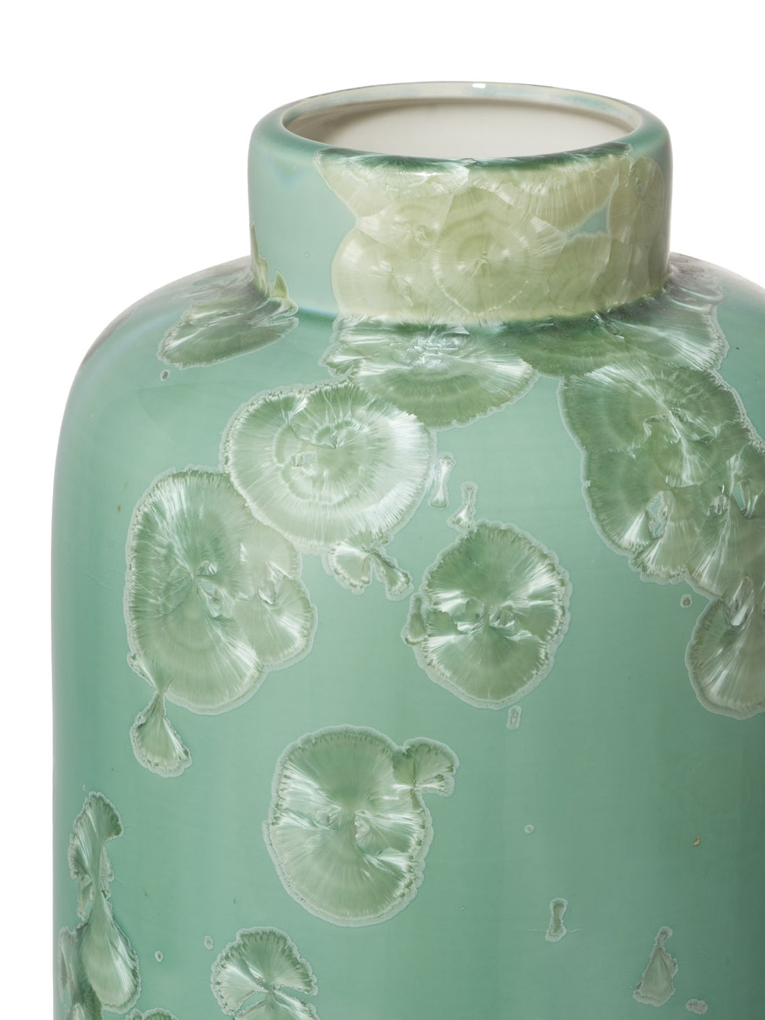 Crystalline Extra large vase green