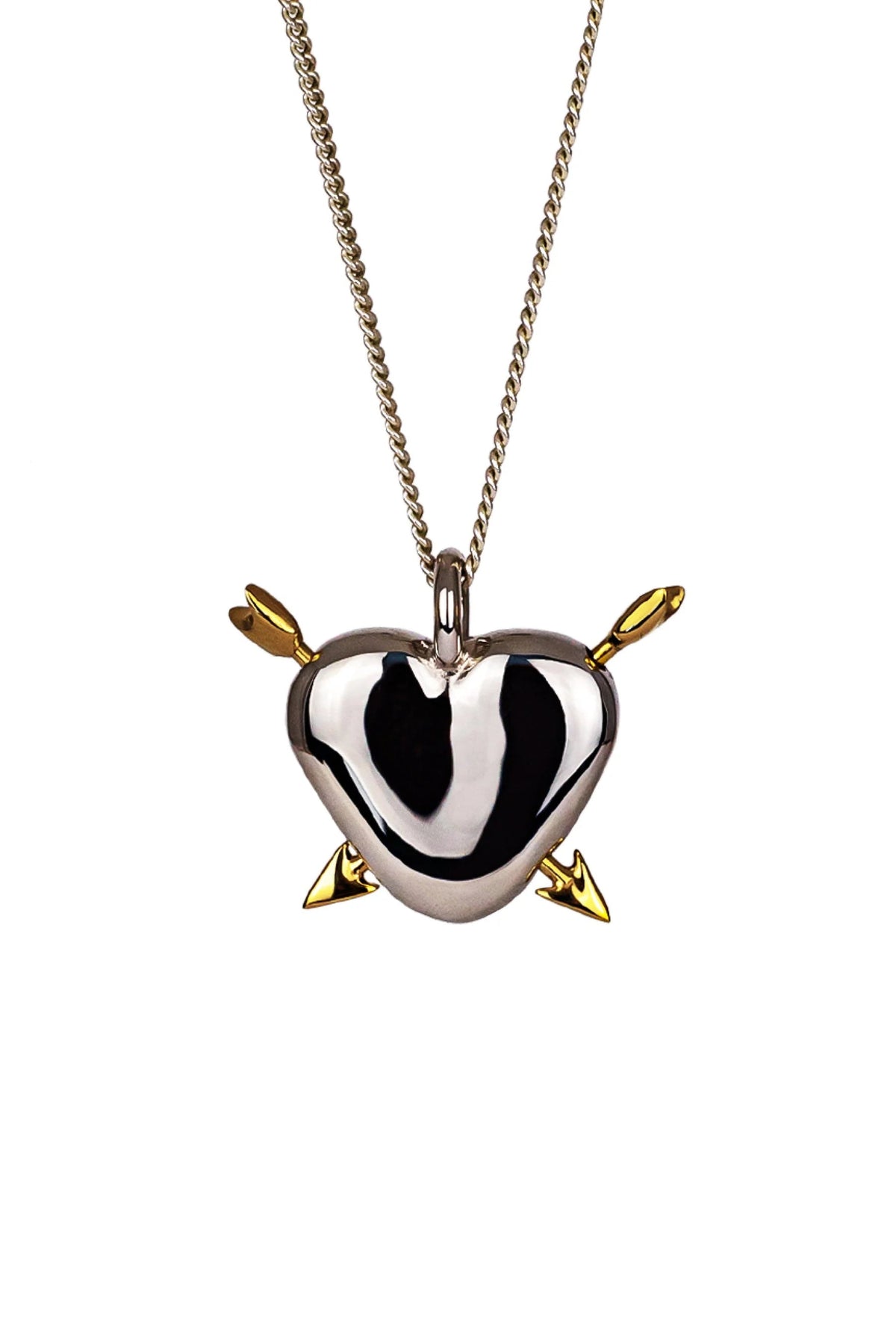 Přívěsek Heart se šípy ze stříbra