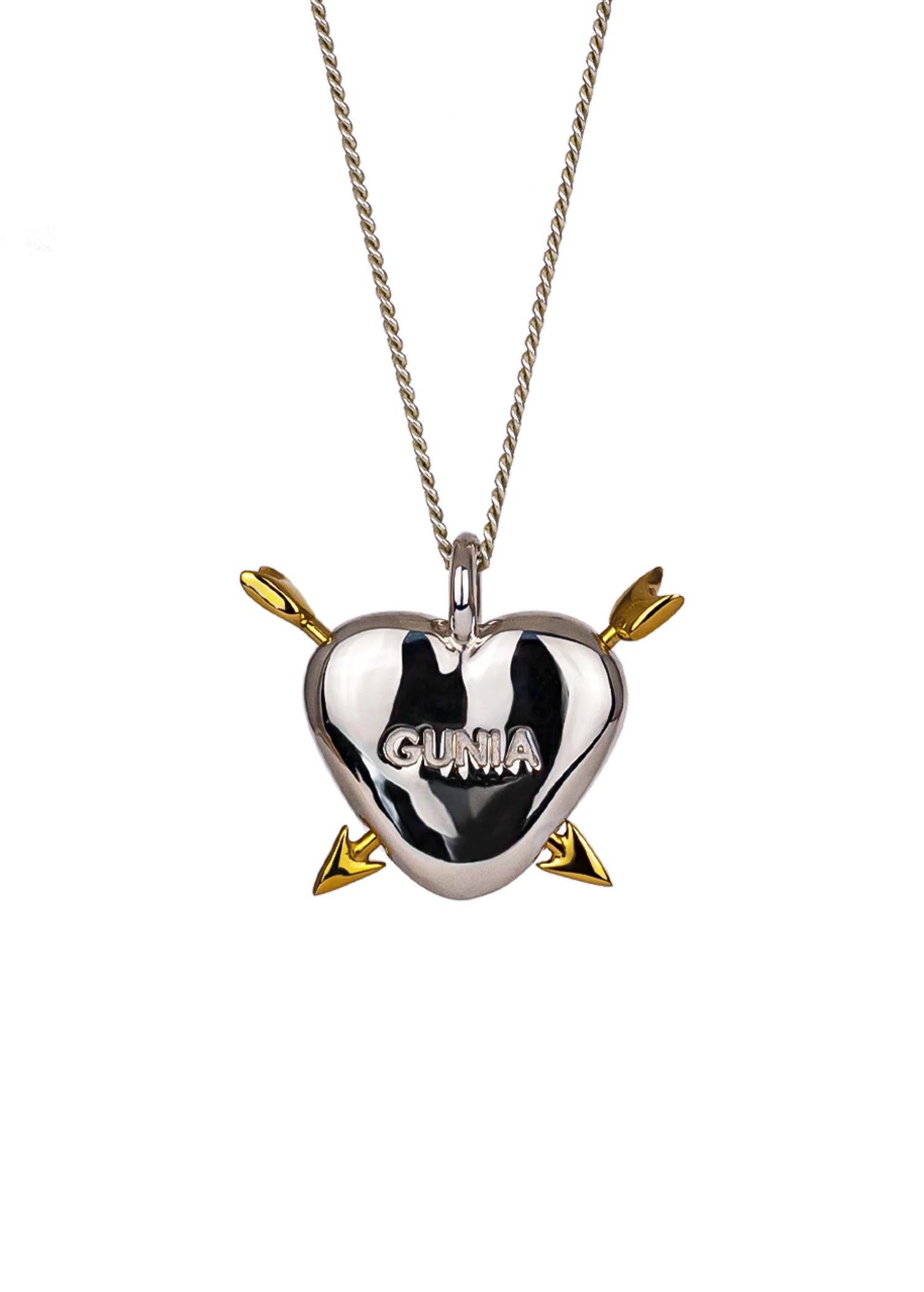 Přívěsek Heart se šípy ze stříbra