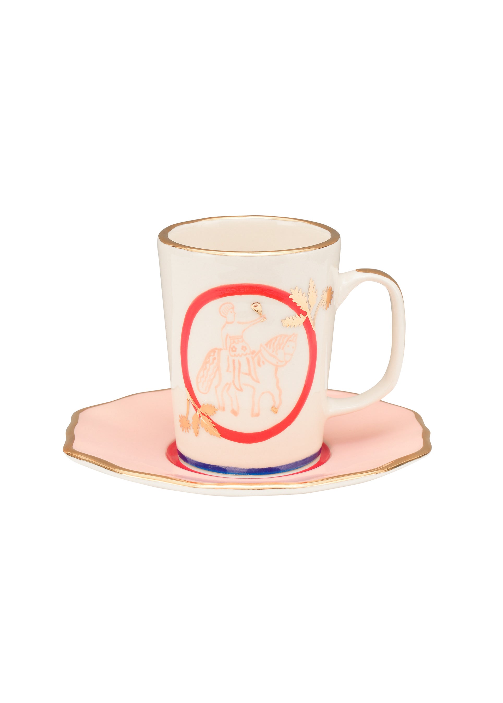 Horseman šálek s podšálkem - Růžový